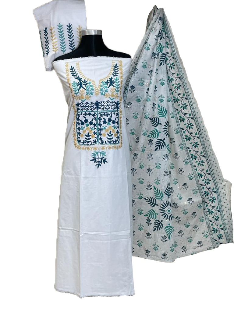 Gorgeous Unstitched Cotton Shalwar Kamiz 3 Piece For Women